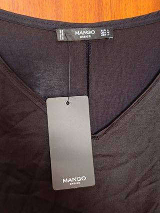 Blusa a estrenar MANGO Negra Mujer Talla L