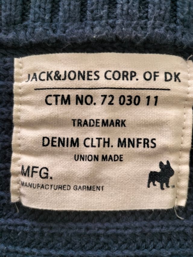 Jersey de algodão azul marinho