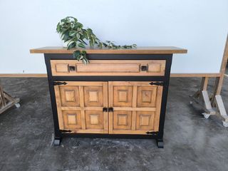 Mueble madera vintage recibidor cómoda aparador