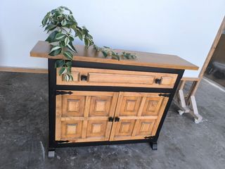 Mueble madera vintage recibidor cómoda aparador