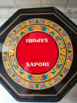 Scatola ottagonale vintage panettone SAPORI.