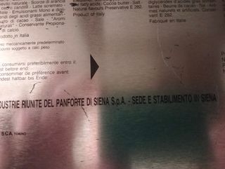 Scatola ottagonale vintage panettone SAPORI.