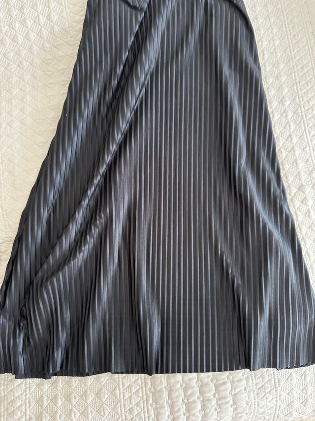 Gonna lunga nera plissettata