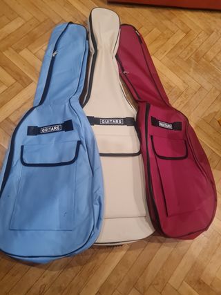 Funda guitarra clásica en azul, caqui,roja,naranja