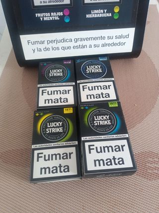 Lucky Strike cartelería metalica