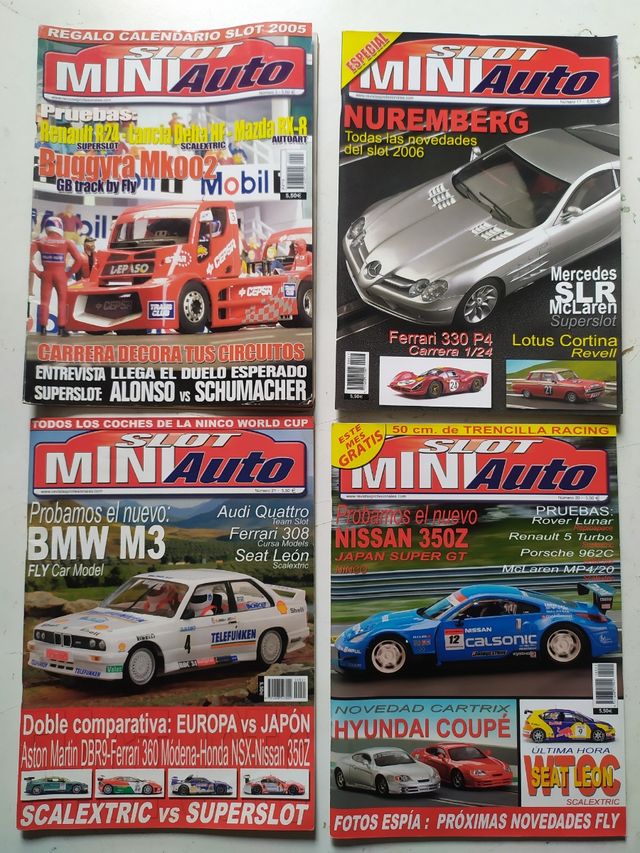 Lote de 4 revistas Slot Mini Auto