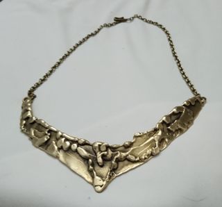 COLLAR GARGANTILLA EN COBRE LABRADO - AÑOS 80'