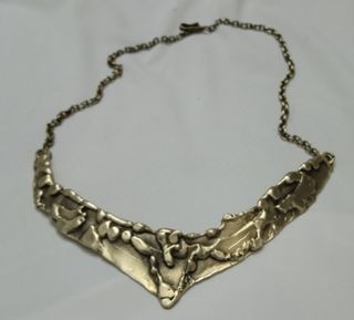 COLLAR GARGANTILLA EN COBRE LABRADO - AÑOS 80'