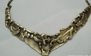 COLLAR GARGANTILLA EN COBRE LABRADO - AÑOS 80'
