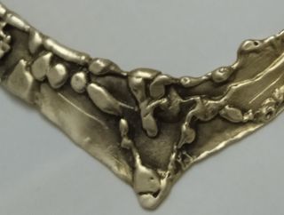 COLLAR GARGANTILLA EN COBRE LABRADO - AÑOS 80'