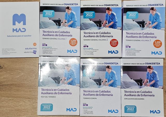 Libros auxiliar enfermería Osakidetza