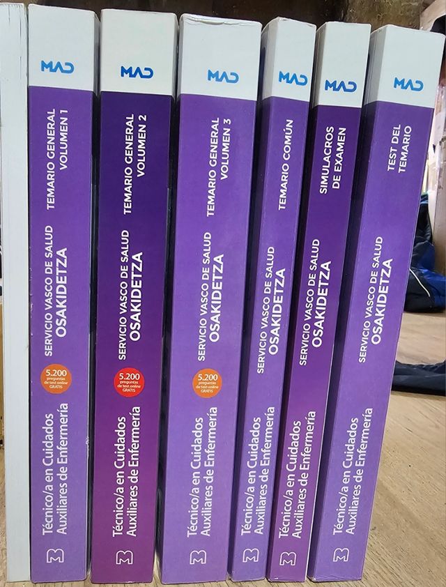 Libros auxiliar enfermería Osakidetza