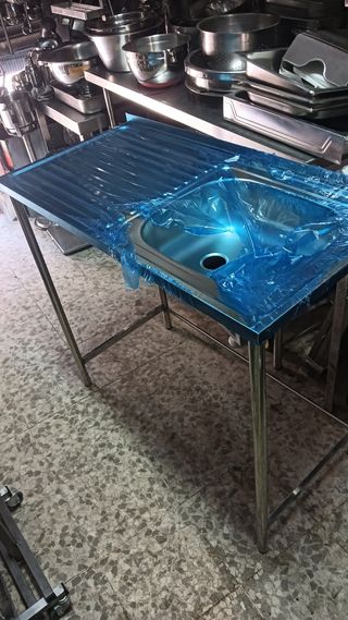 Fregadero 100x50cm a estrenar cn 
  patas inoxidab
