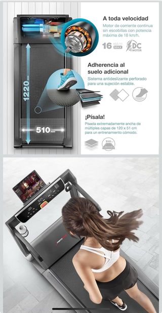 Cinta de correr ultrafina plegable SPORTECH FX300