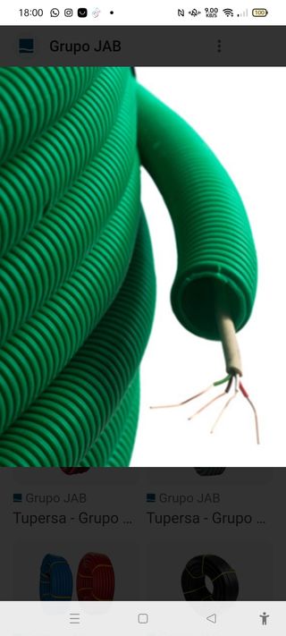 Tubo coarrugado verde 4cm