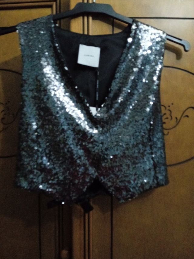 Chaleco Smoking de lentejuelas