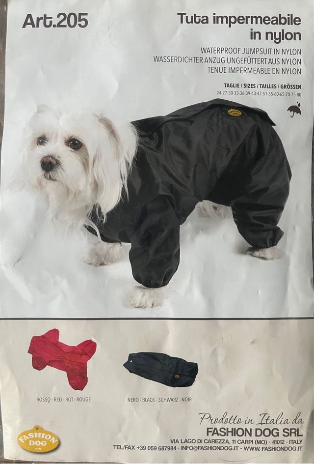 Impermeabile per cani