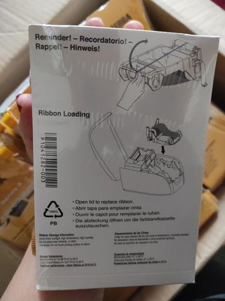 Cartucho tinta impresora Zebra ribbon