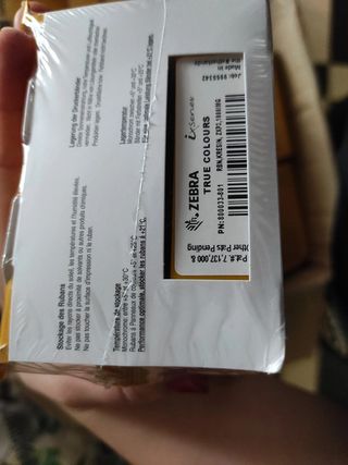 Cartucho tinta impresora Zebra ribbon