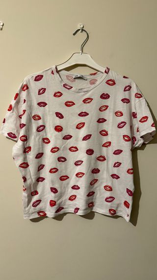 Zara camiseta bocas