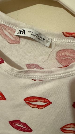 Zara camiseta bocas