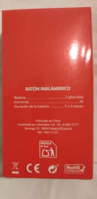 Ratón inalámbrico 