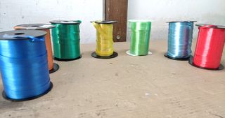 7 Rotoli di nastri liscio colori assortiti bobine