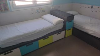 Dormitorio 2 camas - Gris pizarra