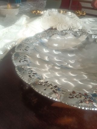 Bandeja plateada vajilla