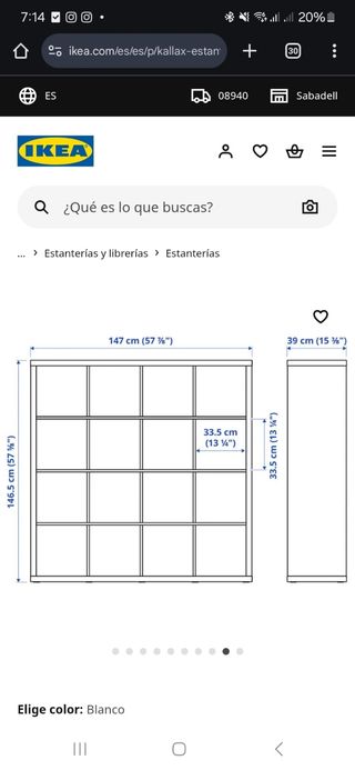 Mueble kallax 4x4 juvenil blanco