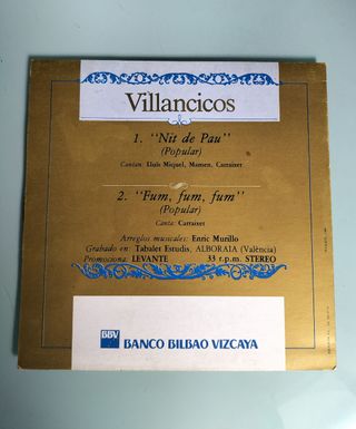 Villancicos obsequio BBVA. Levante