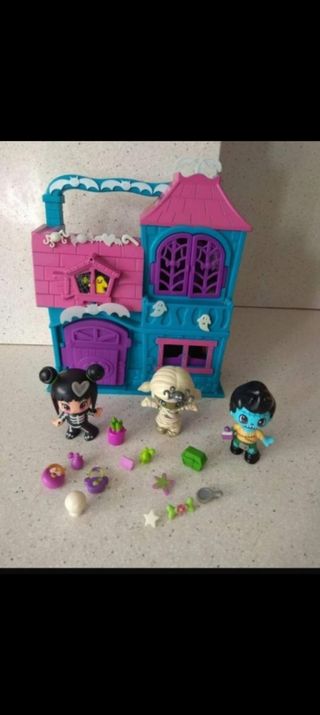 PinyPon Casa de los Fantasmas con 3 muñecos.