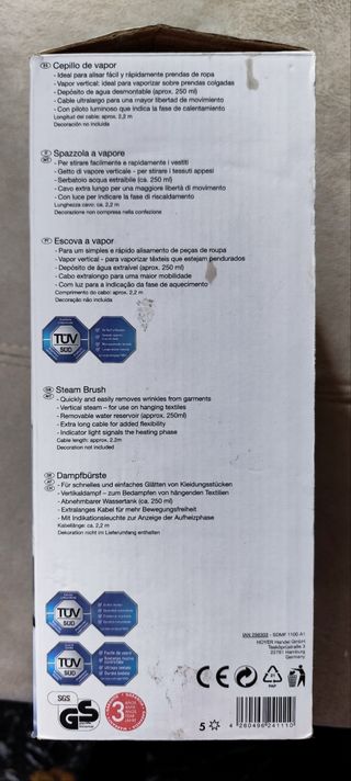 Plancha de vapor vertical 