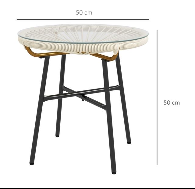 Tavolo ausiliario in rattan