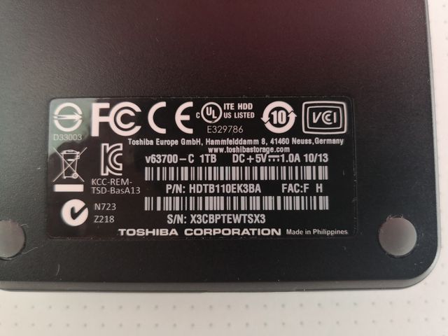 Disco duro toshiba 1tb