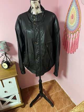 Cazadora piel hombre