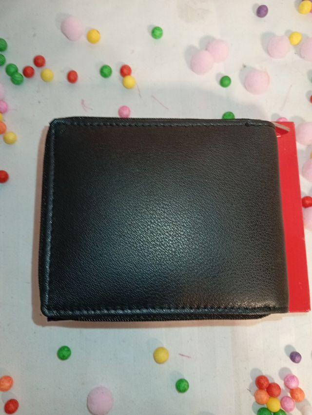 Cartera de piel cierre de cremallera 