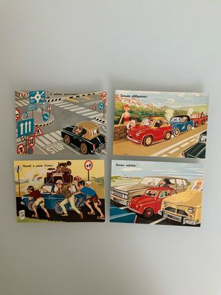 Cartoline umoristiche vintage