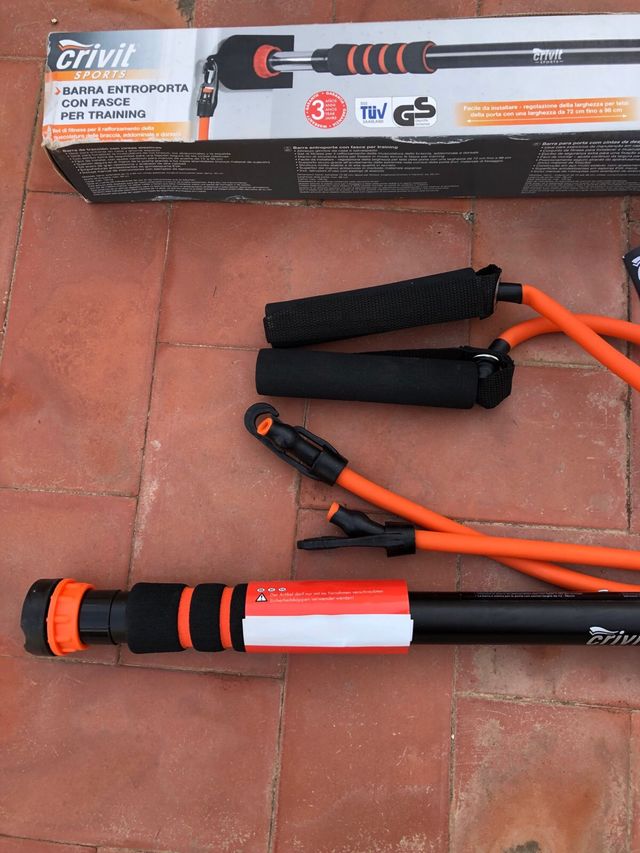 Barra de deporte con cintas elásticas. Crivit.