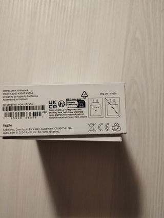 Caja vacía Airpods 4