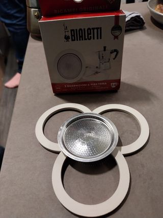 Goma y filtro recambio cafetera Italiana