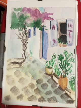 Paisaje en acuarela