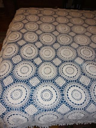 Copriletto coperta matrimoniale fatta a mano