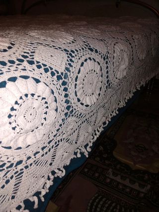 Copriletto coperta matrimoniale fatta a mano