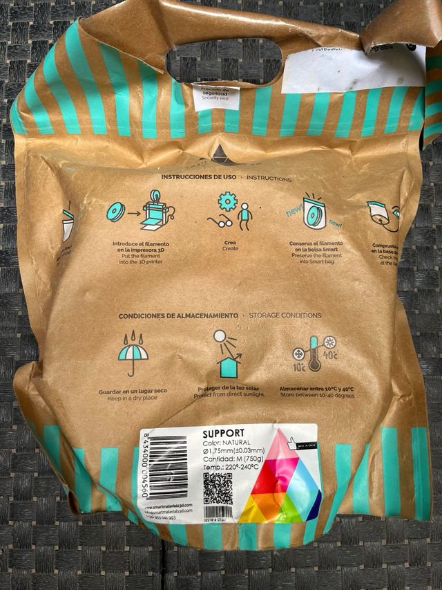 Filamento Smart  3D impresion rollo de 750grs.