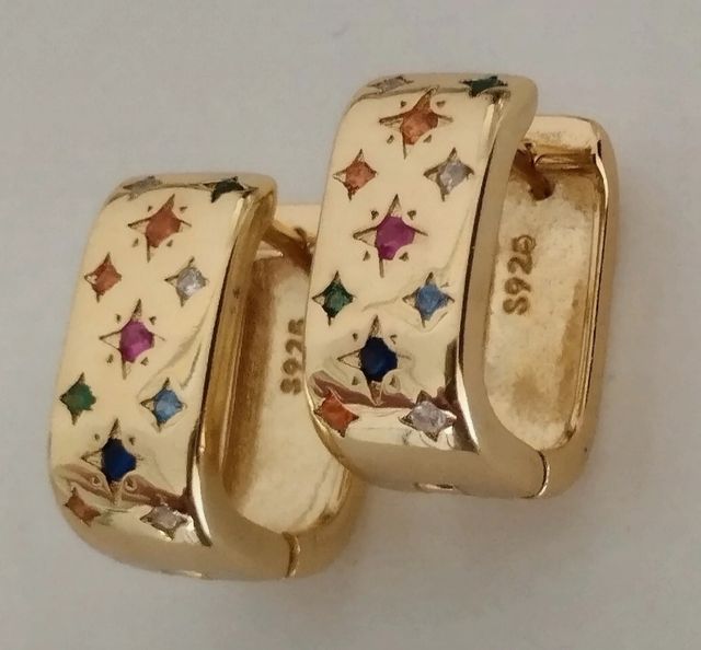 Pendientes Plata y circonitas brillantes