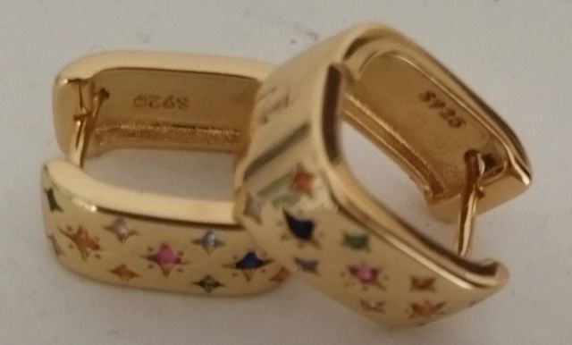 Pendientes Plata y circonitas brillantes