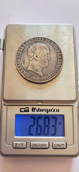 20 reales 1822 (MBC-) MADRID Fernando VII