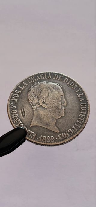 20 reales 1822 (MBC-) MADRID Fernando VII