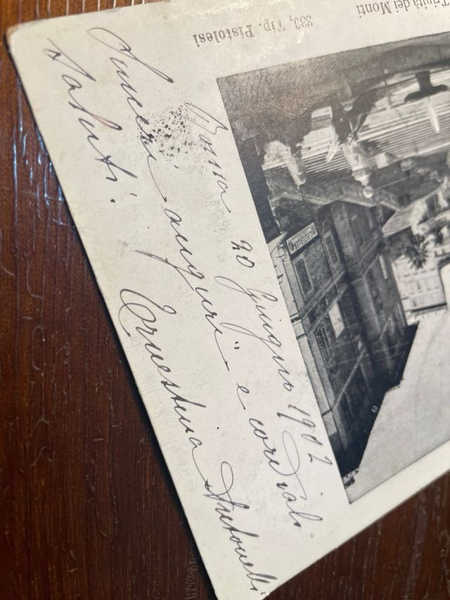 Cartolina postale da Roma viaggiata nel 1902